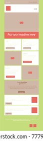 Newsletter vector layout template for business or non-profit organization
