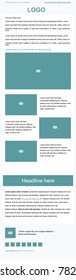 Newsletter vector layout template for business or non-profit organization