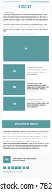 Newsletter vector layout template for business or non-profit organization