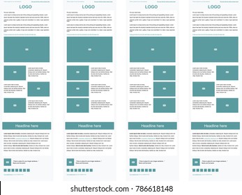 Newsletter Vector Layout Template For Business Or Non-profit Organization
