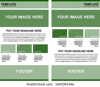 Newsletter vector layout templates for business or non-profit organization