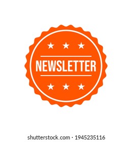 Newsletter Website Badge Icon Design Vector