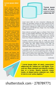 Newsletter or website page layout. Can be used in business and non-profit organizations. Vector illustration in flat style.