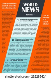 Newsletter or website page layout. Can be used in business and non-profit organizations. Vector illustration in flat style.