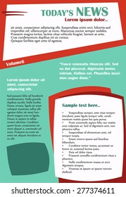 Newsletter or website template design. Can be used in business and non-profit organizations. Vector illustration in flat style.