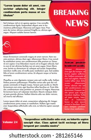 Newsletter or website template design. Can be used in business and non-profit organizations. Colorful illustration.