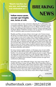 Newsletter or website template design. Can be used in business and non-profit organizations. Colorful illustration.