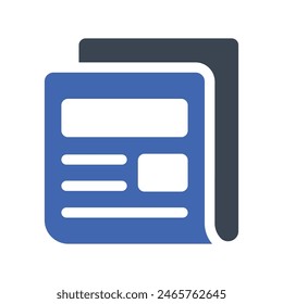 Newspaper ad Icon, Vector Graphics