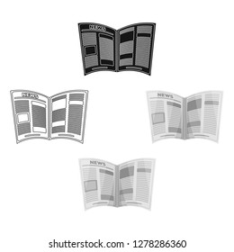 Newspaper.Old age single icon in cartoon style vector symbol stock illustration web.