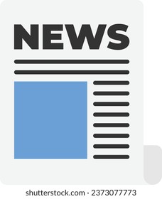 Newspaper Article Magazine Icon Vector Flat Illustration