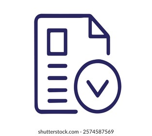 Newspaper black outline icon. Vector sign. Logo for news isolated on white background
