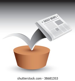 newspaper bouncing on brown patch