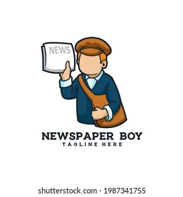 Newspaper Boy Retro Young News Media