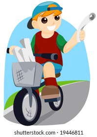 Newspaper Boy - Vector