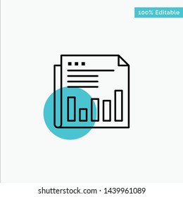 Newspaper, Business, Financial, Market, News, Paper, Times turquoise highlight circle point Vector icon