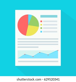 Newspaper business flat illustration