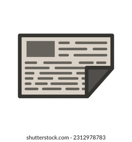 Icono de caricatura del periódico. Ilustración vectorial.