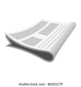 Newspaper Cartoon Isolated Over White Background