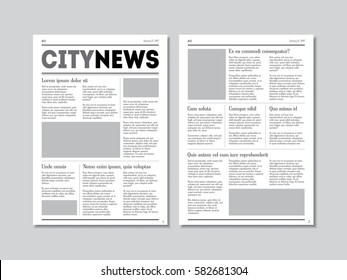 2,638 Front page newspaper template Images, Stock Photos & Vectors ...