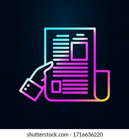 Newspaper, communication nolan icon. Simple thin line, outline vector of communication icons for ui and ux, website or mobile application