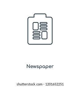 Newspaper concept line icon. Linear Newspaper concept outline symbol design. This simple element illustration can be used for web and mobile UI/UX.