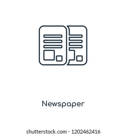 Newspaper concept line icon. Linear Newspaper concept outline symbol design. This simple element illustration can be used for web and mobile UI/UX.