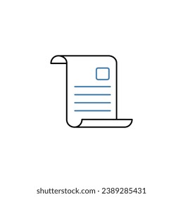 newspaper concept line icon. Simple element illustration. newspaper concept outline symbol design.