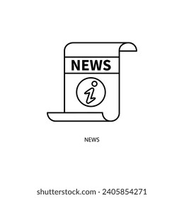 Newspaper concept line icon. Simple element illustration. Newspaper concept outline symbol design.