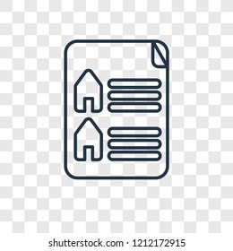 Newspaper concept vector linear icon isolated on transparent background, Newspaper concept transparency concept in outline style