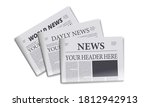 Newspaper With Copy Space For Your Text. EPS10 Vector