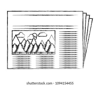 newspaper daily isolated icon