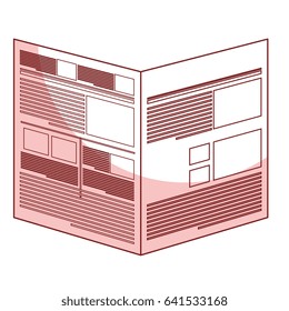 newspaper daily isolated icon