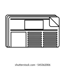newspaper daily isolated icon vector illustration design