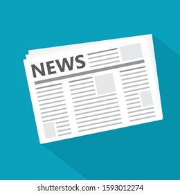 Newspaper With Daily News Icon- Vector Illustration