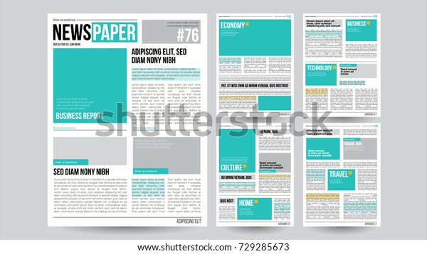 newspaper design template vector images articles stock newspaper design template