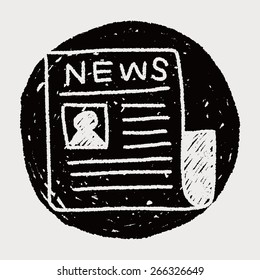 newspaper doodle drawing