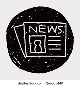 newspaper doodle drawing