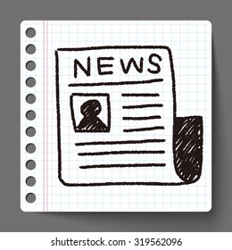 newspaper doodle drawing