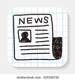 newspaper doodle drawing