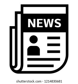 Newspaper election icon. Simple illustration of newspaper election vector icon for web design isolated on white background