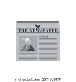 The newspaper emoji news emoji icon illustration