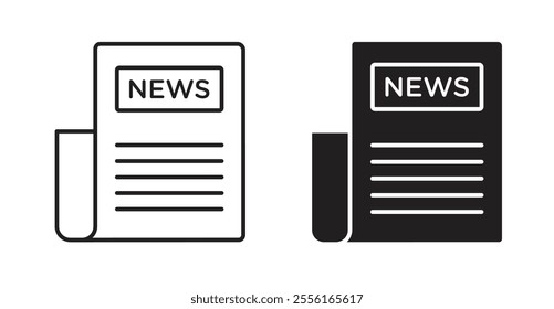 Newspaper Filled flat icons set for apps and web ui designs.