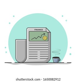 Concepto de diseño de vectores de finanzas de periódicos