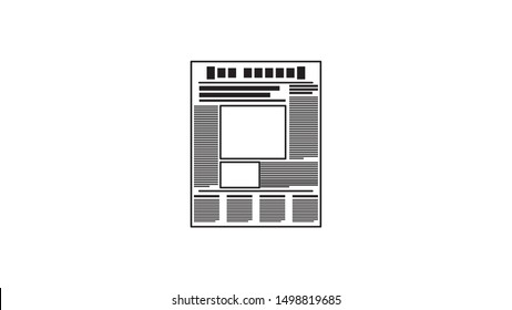 Newspaper flat design vector illustration
