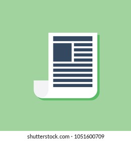 Newspaper flat icon
