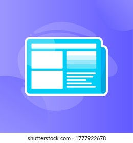 Newspaper flat icon with gradient style. Publication icon. Perfect icon for business, presentation and your project. 