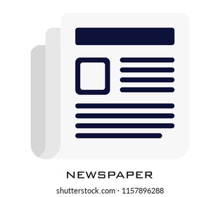 Newspaper flat icon signs