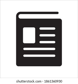 Newspaper Flat Icon Vector Logo Template Illustration