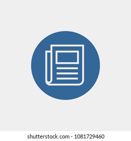 Newspaper flat vector icon