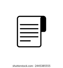 Newspaper flat vector icon. Simple solid symbol isolated on white background
